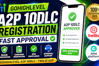 gohighlevel a2p 10dlc twilio a2p registration and approval