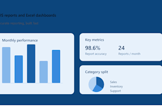 create accurate mis reports and excel dashboards