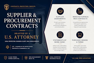 draft elite supplier agreements and procurement contracts