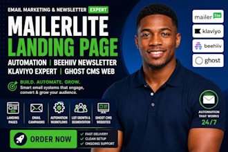 mailerite landingpage automation beehive newslatter klaviyo expert ghost cms web