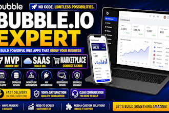 build a bubble io web app saas bubble mvp CRM marketplace web app