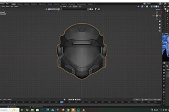 design custom 3d cosplay helmet armor and wearable props