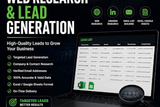 do manual web research, company research and data collection