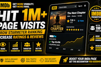 do movie promoton, imdb page hit 10m grow starmeter actor profile imdb promotion