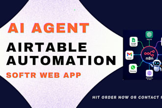 airtable database, airtable automation, softr web app, client portal n8n ai