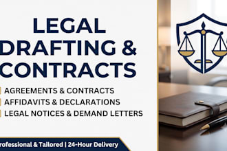 draft legal contracts, agreements, notices and affidavits