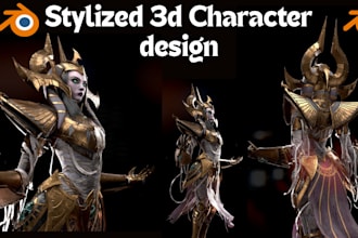 create 3d game character, 3d low poly character, 3d rigging for animation