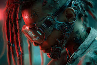 design cyberpunk character, original character design