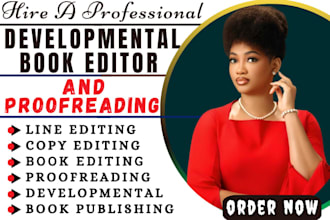 be developmental editor, proofread fiction novels, memior, christian book editor