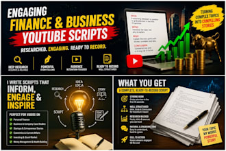 write engaging finance and business youtube scripts