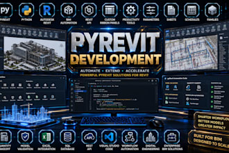 develop pyrevit extension, python revit automation, bim productivity tools