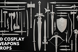 design 3d cosplay weapons props sword armor guns stl for 3d printing