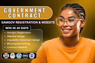 design government contracting website, business website, samgov registration