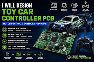 design toy car controller pcb, motor control and embedded firmware
