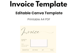 design a professional invoice template