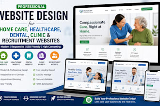 home care, healthcare dental clinic recruitment website elderly care
