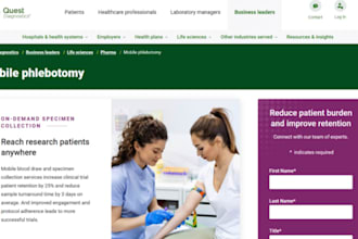 design wix mobile phlebotomy website iv hydration weight loss clinic website