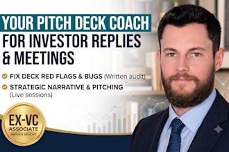 be your startup pitch coach and audit your deck as an ex vc