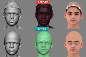clean and retopologize 3d scans and ai generated models