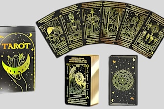 illustrate your custom tarot cards, trading cards, zodiac cards, mtg cards