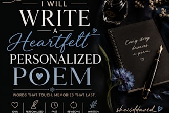 write heartfelt personalised poem for any occassion