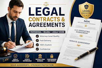 write legal contracts, agreements, ndas, and llc operating agreements
