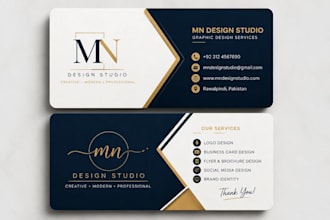 design a modern professional business card for your brand