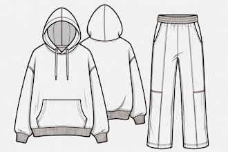 create garment tech pack technical sketches and apparel design for sportwears