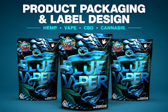 design weed packaging, cannabis pouch, mylar bag and cbd product labels design