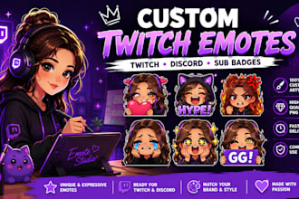 create custom animated twitch emotes, stream emojis, sub badges, discord emotes