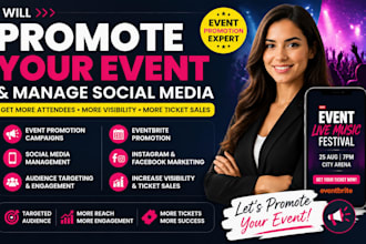 boost event promotion, show with social media marketing and eventbrite promotion