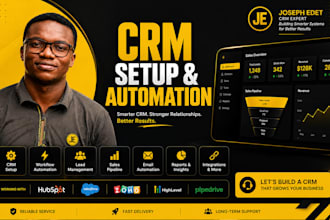 setup hubspot, zoho, salesforce, gohighlevel CRM and automate workflows