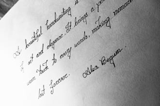 provide professional handwriting and custom drawing services