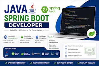 develop, fix, or debug java spring boot rest apis