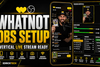 set up obs for whatnot vertical live streams and card breaks