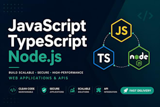 develop javascript, typescript and node js applications