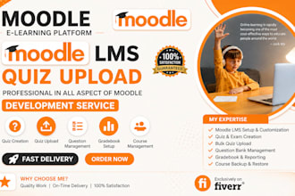 do moodle lms setup, course installation, and live class integration