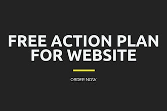 give free customized SEO action plan for website
