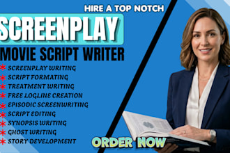write screenplay,screenwriting,script writing, movie script,film script