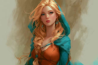 draw semi realistic of your character