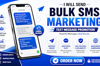 send bulk SMS marketing campaign and text message promotion