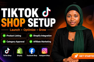 setup tiktok shop, product listings, affiliate marketing and tiktok shop ads