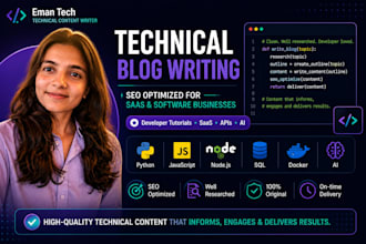 write SEO technical blog posts for saas and software companies