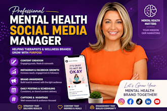 be your social media marketing manager mental health therapy counseling