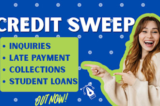 perform credit sweep for collections charge off and inquiries in 24hrs