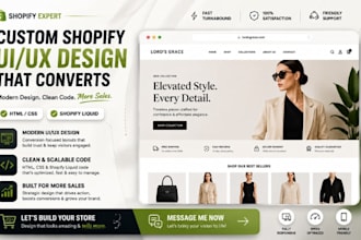 create a modern shopify ui ux design with html and liquid code for store owners