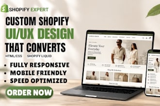 create custom shopify sections, UI UX design with liquid code and HTML