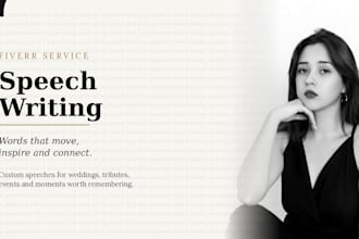 write your speeches for your special event in one day