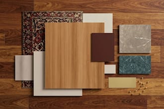 create a professional architectural material moodboard