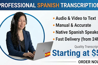 transcribe spanish audio or video to text accurately